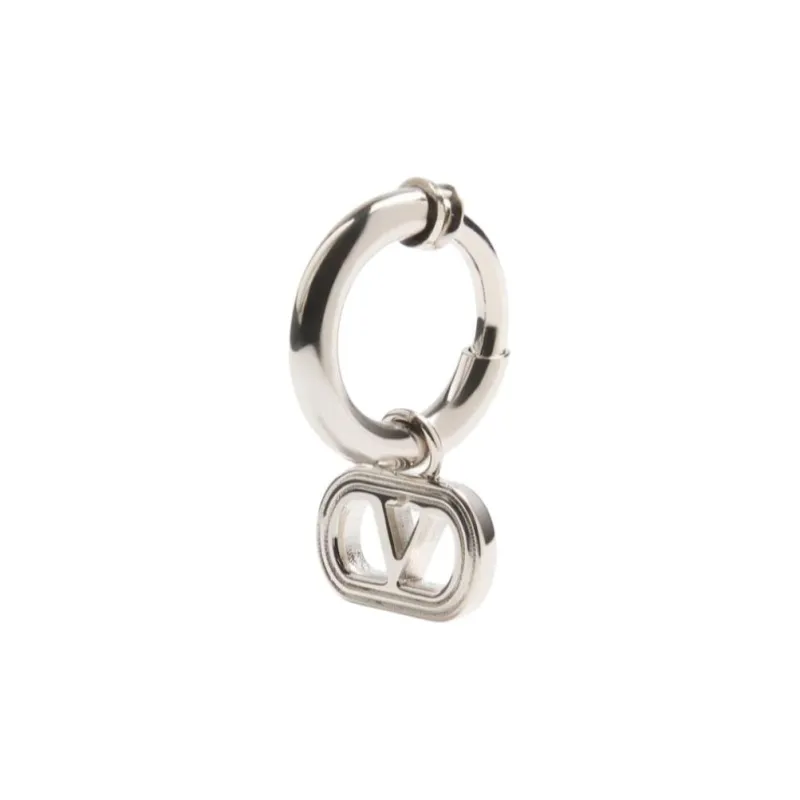 Valentino Palladium Plated Earrings Men's Silver-1