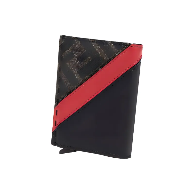 FENDI Coated Fabric With Leather Card Holder Men's Multicolor-1