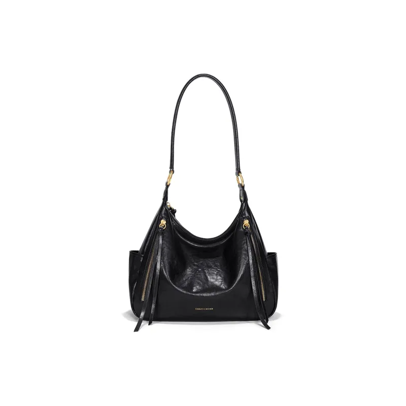 CNOLES Synthetic Leather Casual Workplace Date Commute Crossbody Bag Shoulder Bag Regular Women's Black/White-0
