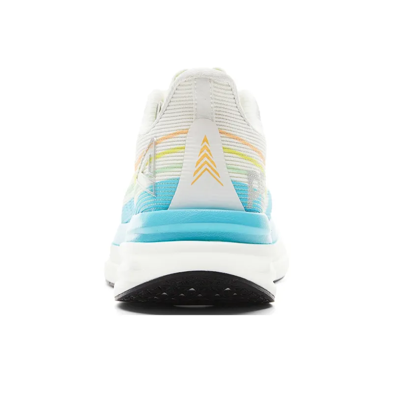 PEAK Cushioning Rebound Abrasion Resistant Slip Resistant Low Top Running Shoes Men's White Blue-4