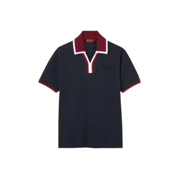 GUCCI FW25 Polo Shirt Men's Marine Blue