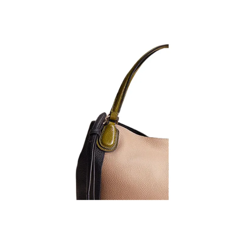COACH Edie Leather Handbags Shoulder Bags Large Size Women's Gold/Stone-2