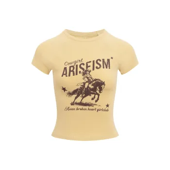 Ariseism T Shirts Women's Yellow