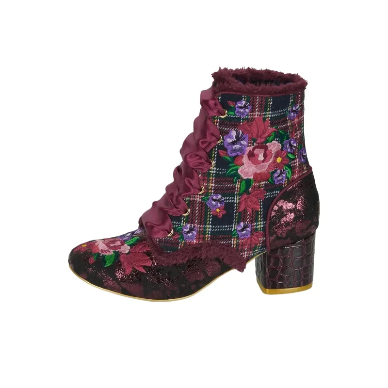 IRREGULAR CHOICE Toasty Toes Ankle Boots Women's Red-0