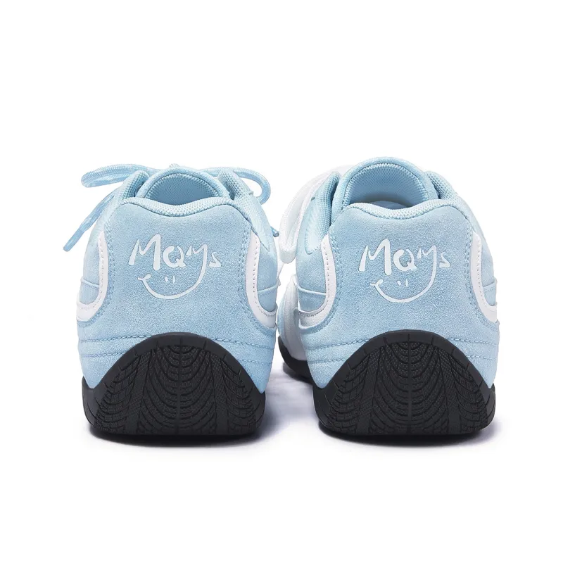 MASONONCE Racing Shoes Anti Slip Wear Resistant Low Top Casual Shoes Unisex Light Blue-4