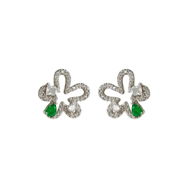 Happy Tide S925 Silver Stud Earrings Women's-0