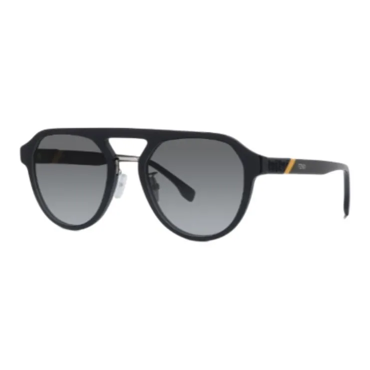 FENDI Acetate Irregular Shape Sunglasses Women's Black-0