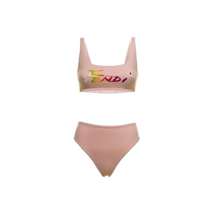 FENDI Two Piece Swimsuit Women's Pink-0