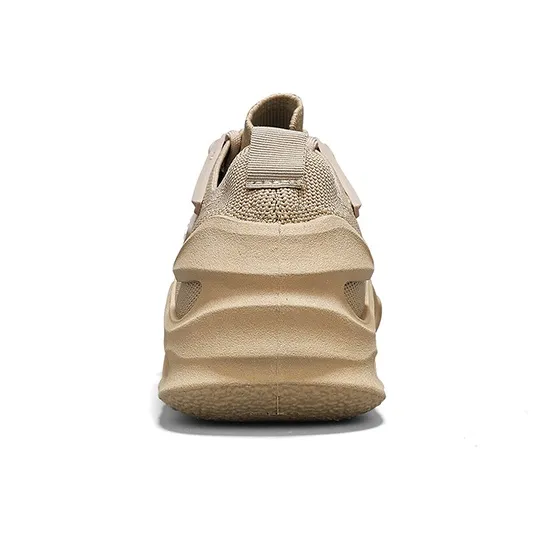 Binary Breathable And Lightweight Low Top Casual Shoes Men's Khaki-5