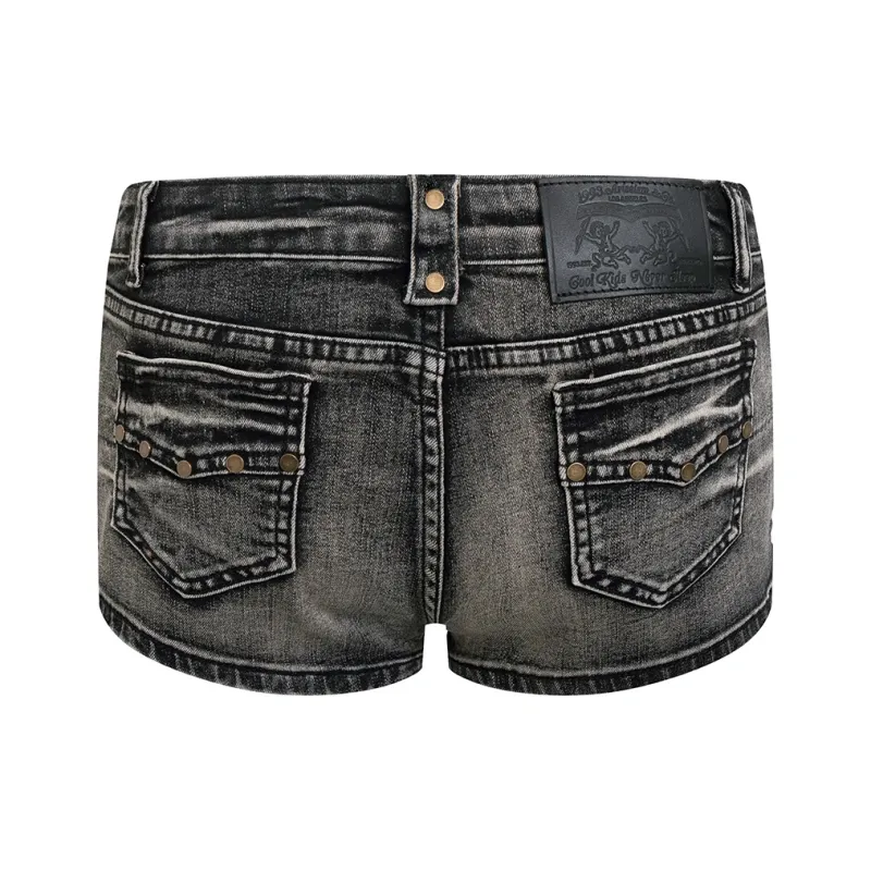 Ariseism Denim Shorts Women's Denim Washed Black-1