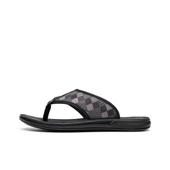 GIHO Cut Out Odor Resistant, Slip Resistant, Quick Dry Flip Flops Men's Black