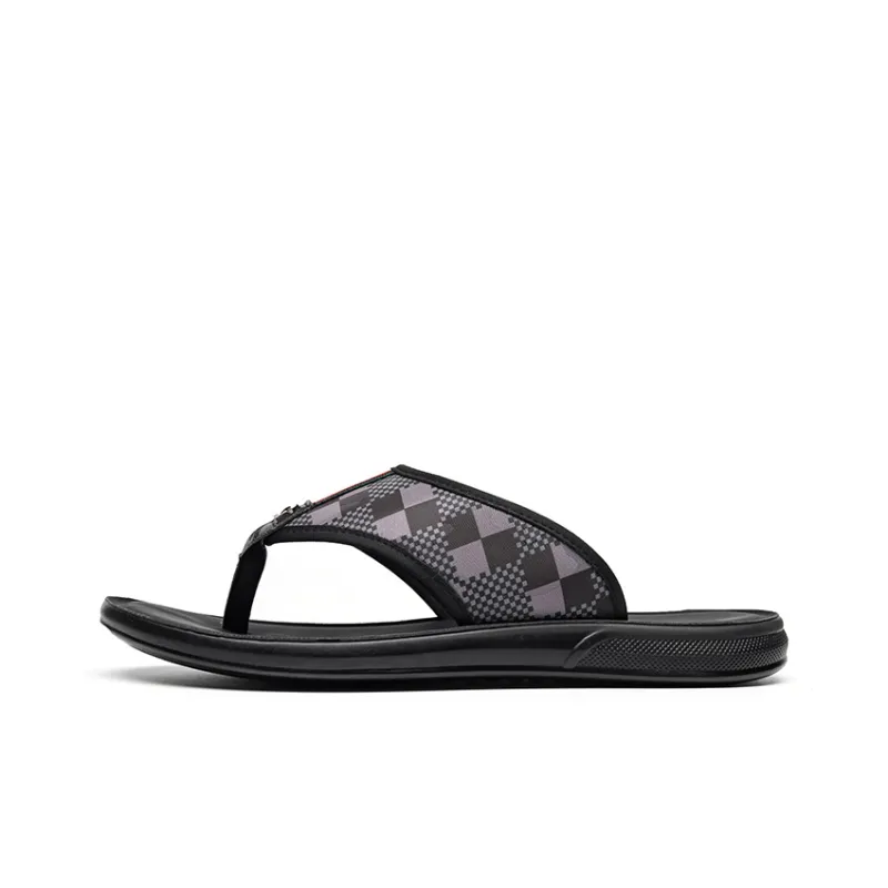 GIHO Cut Out Odor Resistant, Slip Resistant, Quick Dry Flip Flops Men's Black-0