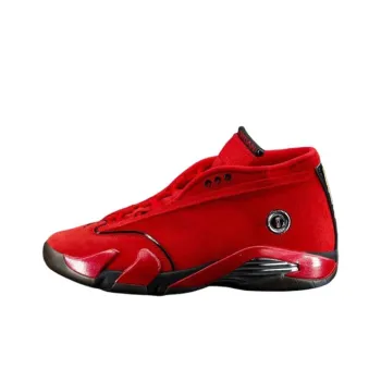 Jordan Air Jordan 14 Anti Slip Wear Resistant Low Top Basketball Shoes Unisex Red