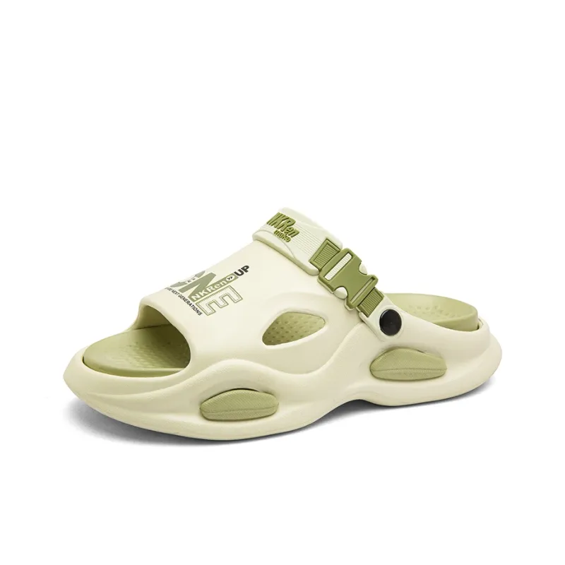FCMM Beach Sandals Men Khaki/White Blue/Black Orange/Matcha Green-12