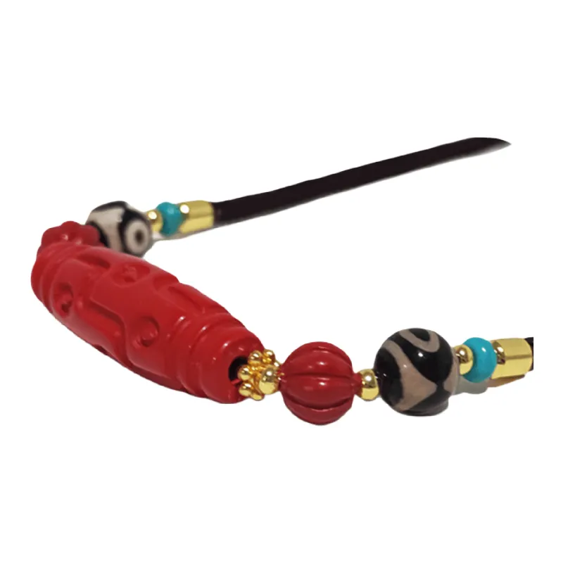 MUXIANG Cinnabar Necklaces Unisex-2