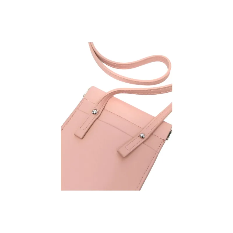 CALVIN KLEIN Polyester Crossbody Bag Shoulder Bag With Cell Phone Pouch Women's Pink-2
