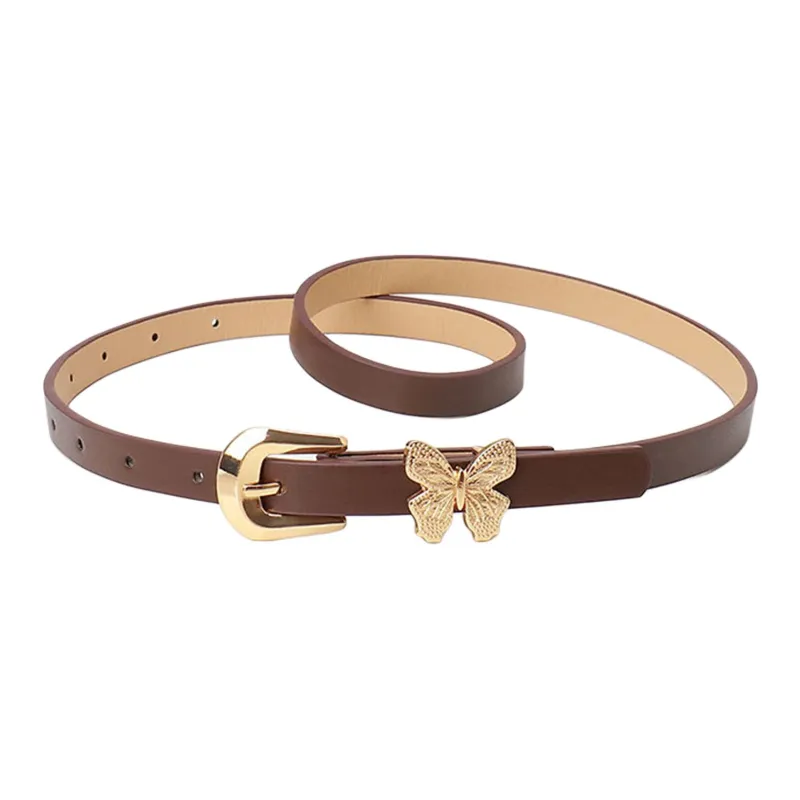 JEANSWEST Pu Leather Belts Unisex 1.4CM-4
