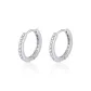 [1 Pair]14mm Zirconia Hoop Earrings[Suitable for Earlobes]
