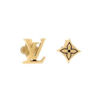 LOUIS VUITTON Metal Earrings Men's Gold