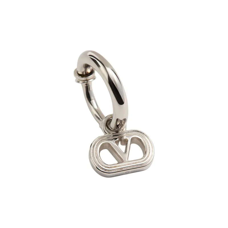 Valentino Palladium Plated Earrings Men's Silver-2