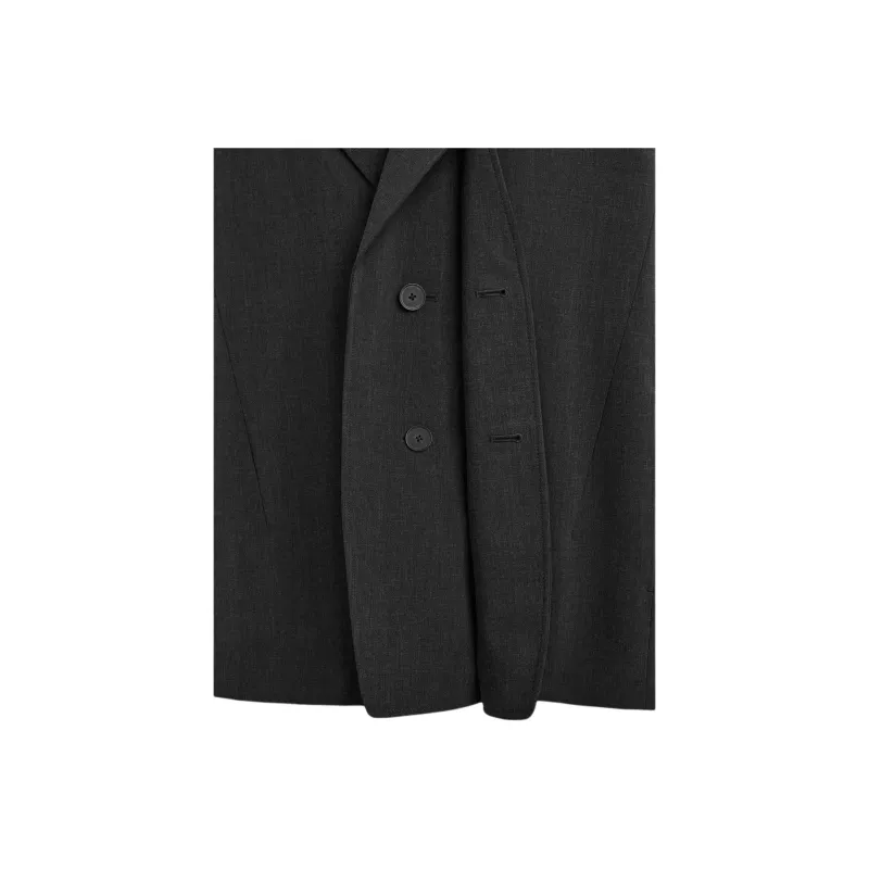 ZARA Business Suit Men's Zebra Print Gray-3