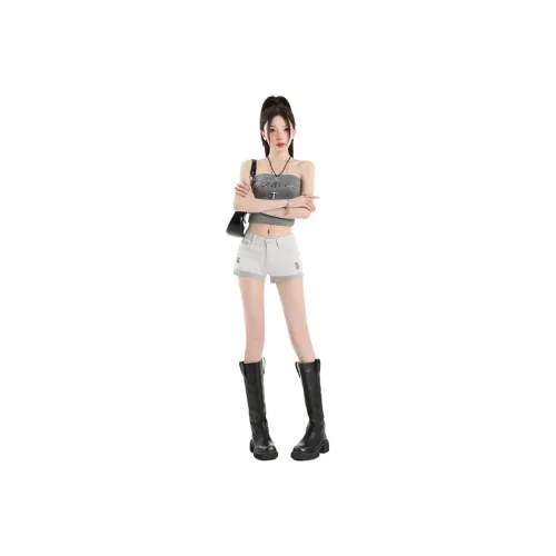 MADALLO Denim Shorts Women's