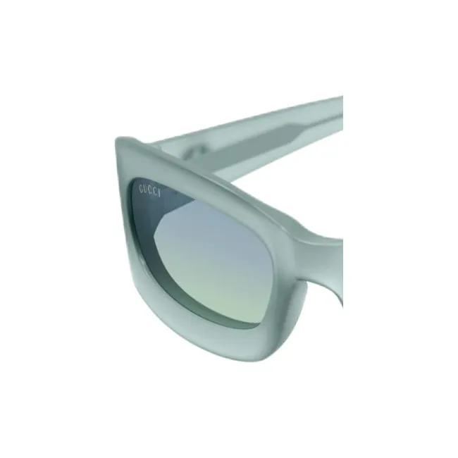 GUCCI Plastic Rectangular Sunglasses Men's Green-2