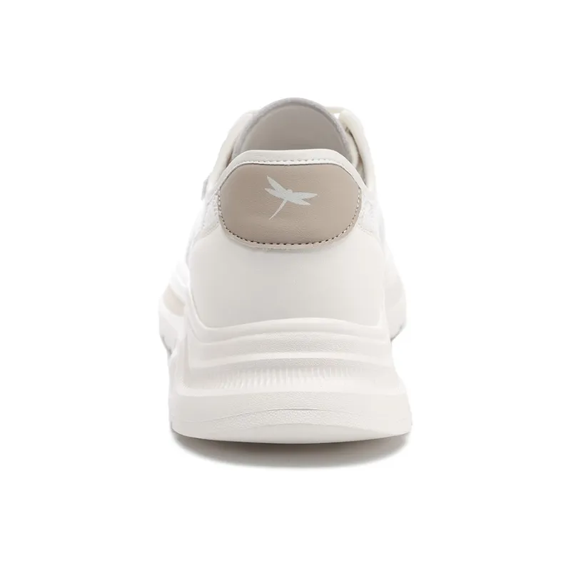 RED DRAGONFLY Abrasion Resistant Height Increasing Low Top Casual Shoes Women's Beige Apricot-3