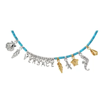VERSACE Metal Necklaces Women's Silver
