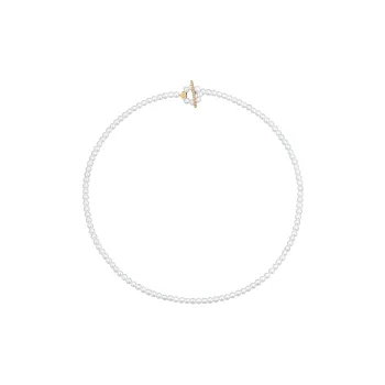 Hot Real Silver Building Pearl Necklaces Women's