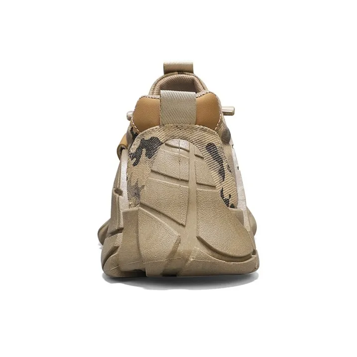Binary Cushioning And Abrasion Resistant Coverage Low Top Casual Shoes Men's Khaki-5