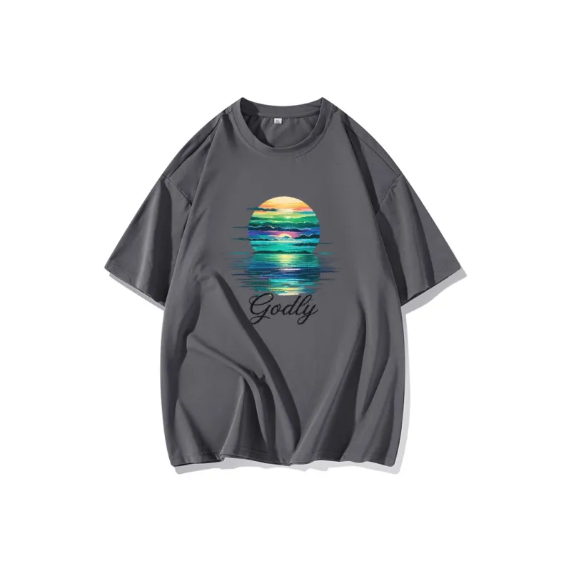 FAIRWHALE Drop Shoulder Sleeve T Shirt Women's-12