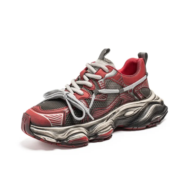 MUSHILANDI Slip Resistant And Breathable Low Top Chunky Sneakers Men's-1