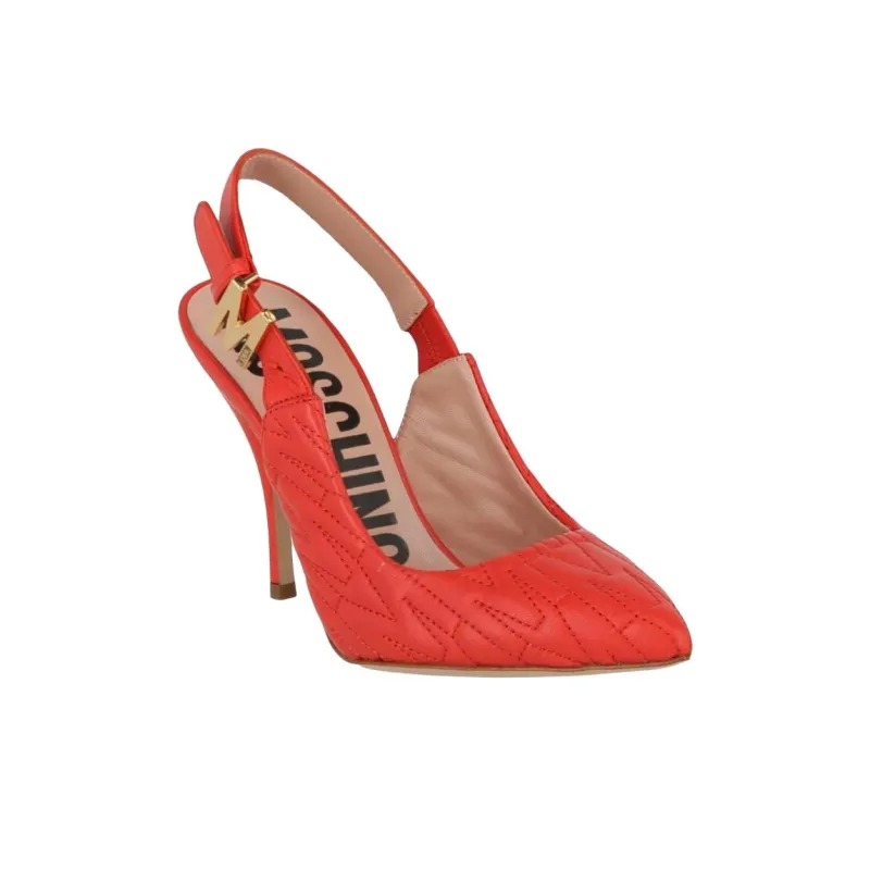 MOSCHINO Slim Heel High Heels Women's Orange-2