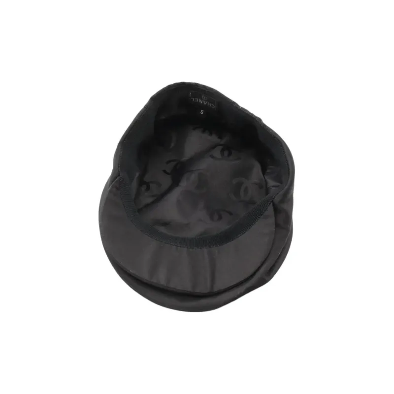 CHANEL 1990 2000s Logo print Newsboy Cap-2