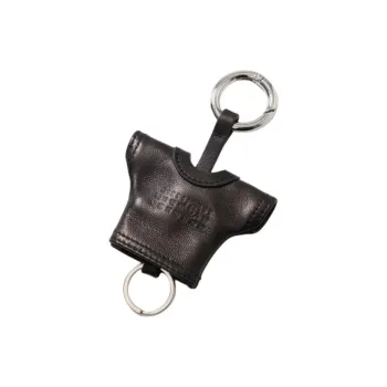 MIU MIU Sheepskin Keychains Unisex Black