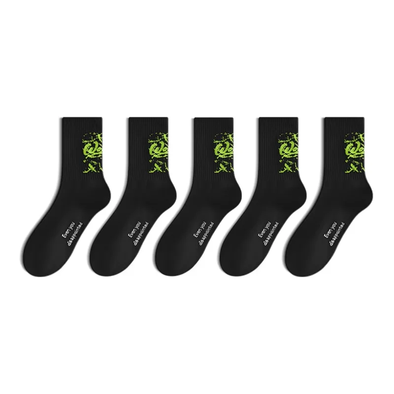 LUOLIAN Mid Calf Socks Men's 5 Pack-10