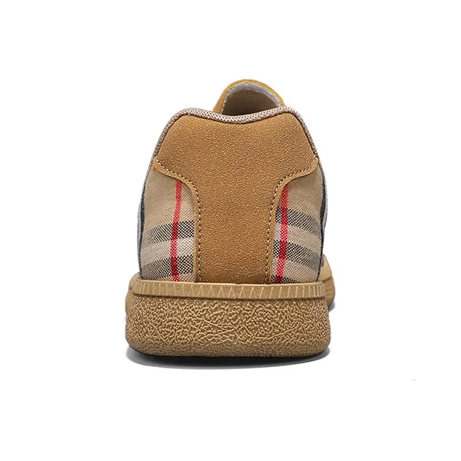 Binary Slip Resistant Lightweight Abrasion Resistant Low Top Casual Shoes Men's Khaki-5