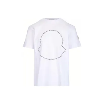 Moncler 22SS Logo Print Short Sleeve T shirt White