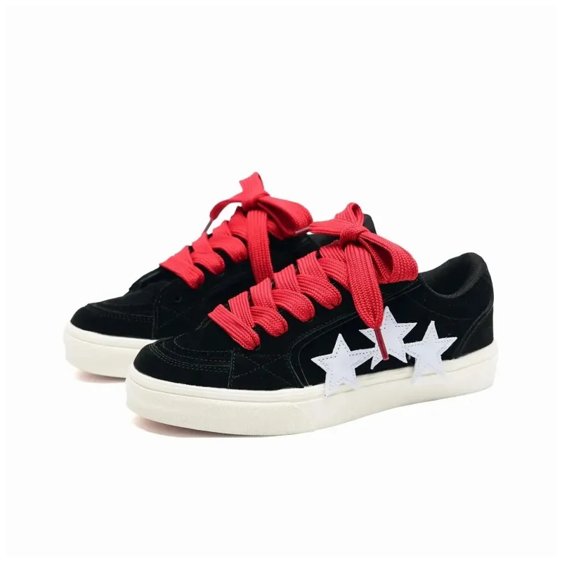 ABCIO Skateboard Shoes Unisex Low Top Navy Blue Yellow Shoelace/Denim Blue Red Shoelace/Black White Red Shoelace/Navy Blue Yellow Blue Double Shoelace-12
