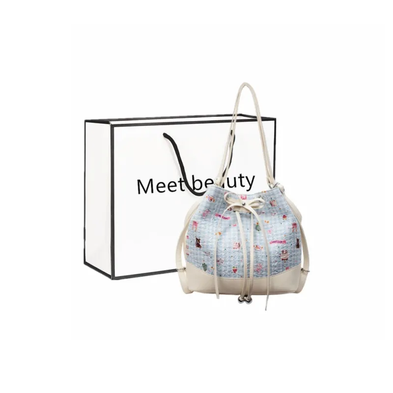 Fitchell PU Casual One Shoulder Backpack Regular Women's Diamond Pattern/Vertical Stripes/Square-7