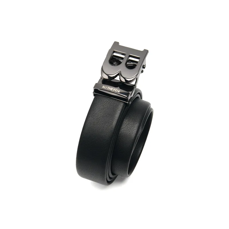 ALI THE FOX Zinc Alloy, Split Cow Leather Belts Unisex 3.5cm-1
