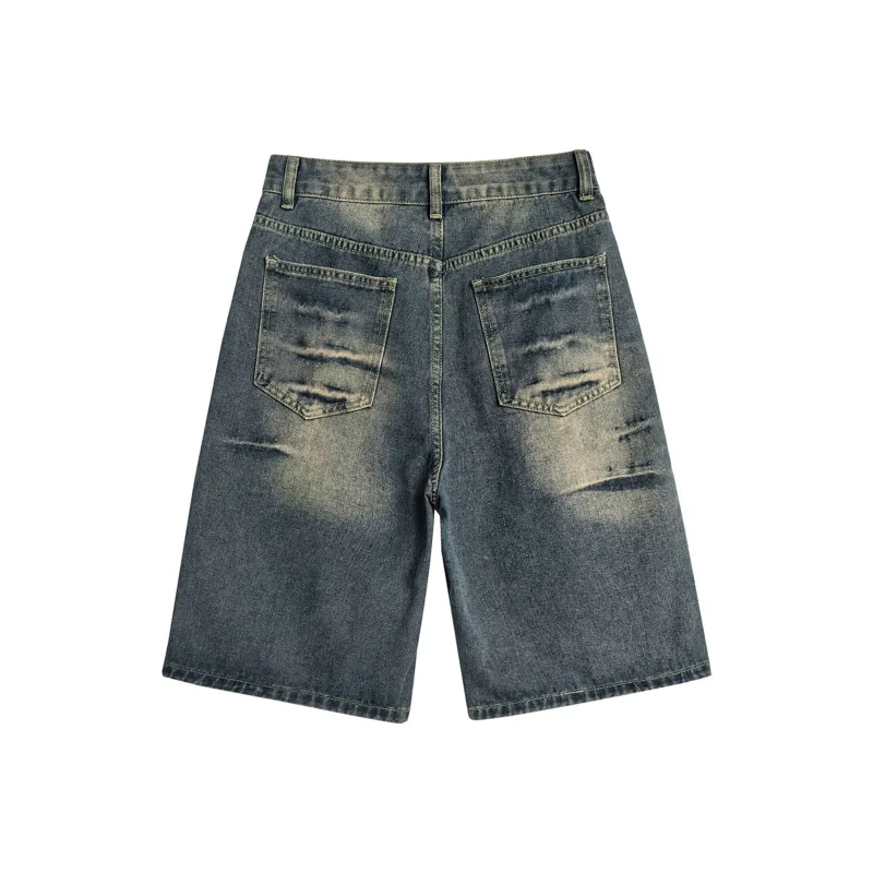 MIIOW Denim Shorts Unisex Nostalgic Blue-3