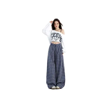 YINLEI Casual Pants Women's Blue