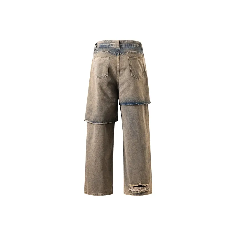 KIRHNE Jeans Unisex Yellow Mud-1