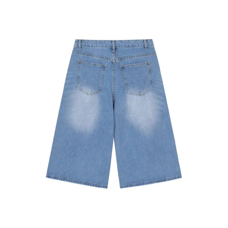 V37 Denim Shorts Unisex-4