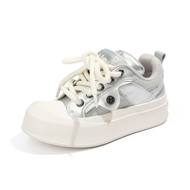 Lee Cooper Anti Slip And Wear Resistant Height Increasing Low Top Skateboard Shoes Women's-5