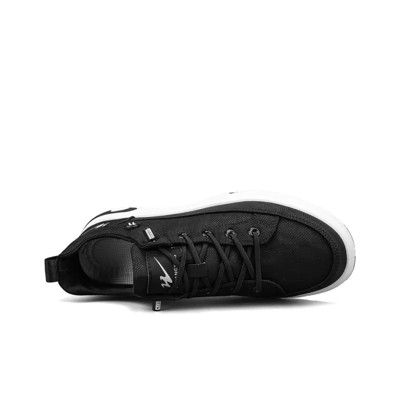 Binary Lightweight, Slip Resistant, And Abrasion Resistant Low Top Casual Shoes Men's Black-4
