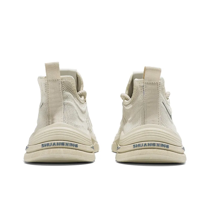 Binary Shock Absorbers With Slip Resistant Features Low Top Casual Shoes Men's Beige-4