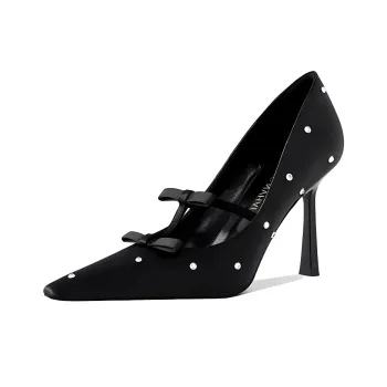 City Camel Slim Heel High Heels Women's Black